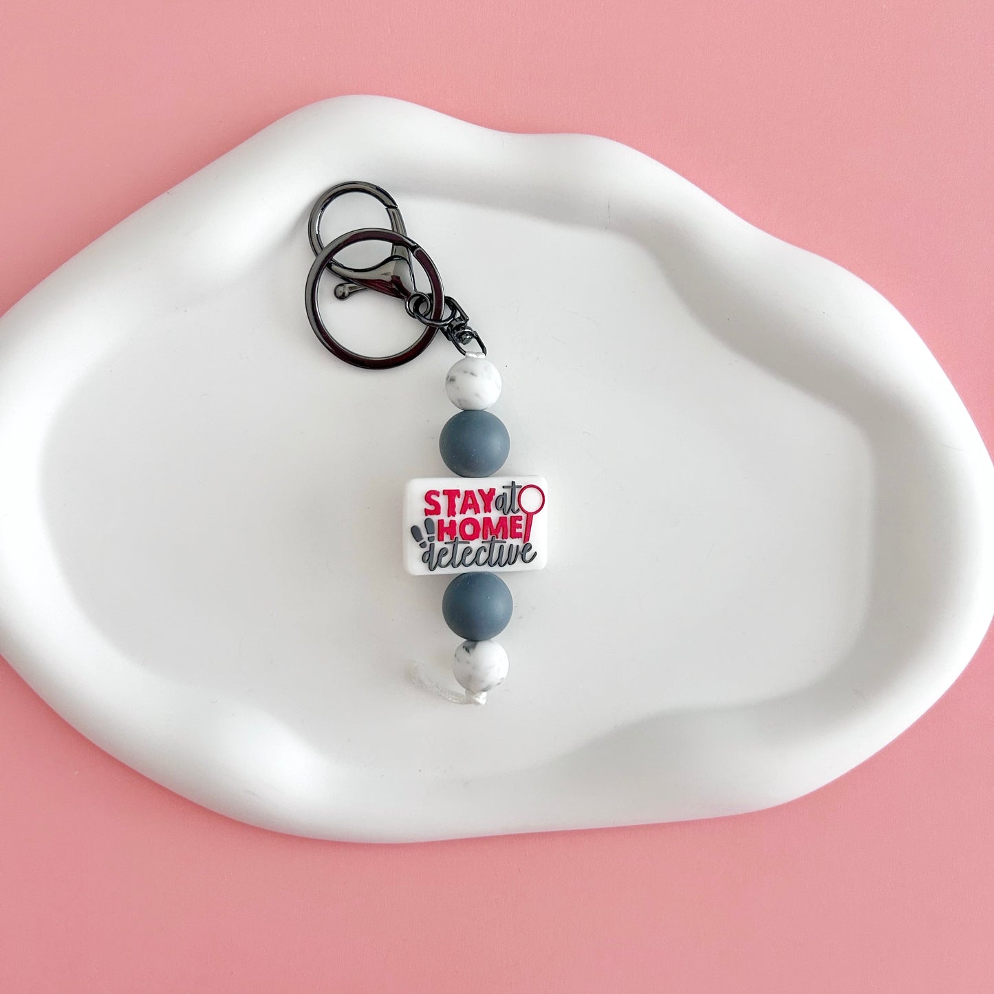 Stay At Home Detective Keychain