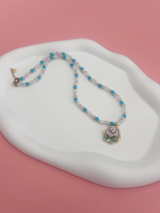 Rose Charm Choker