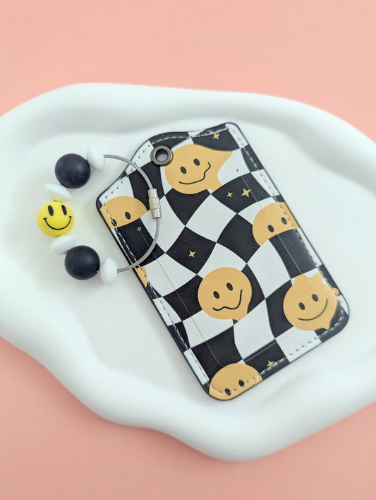 Happy Face Luggage Tag