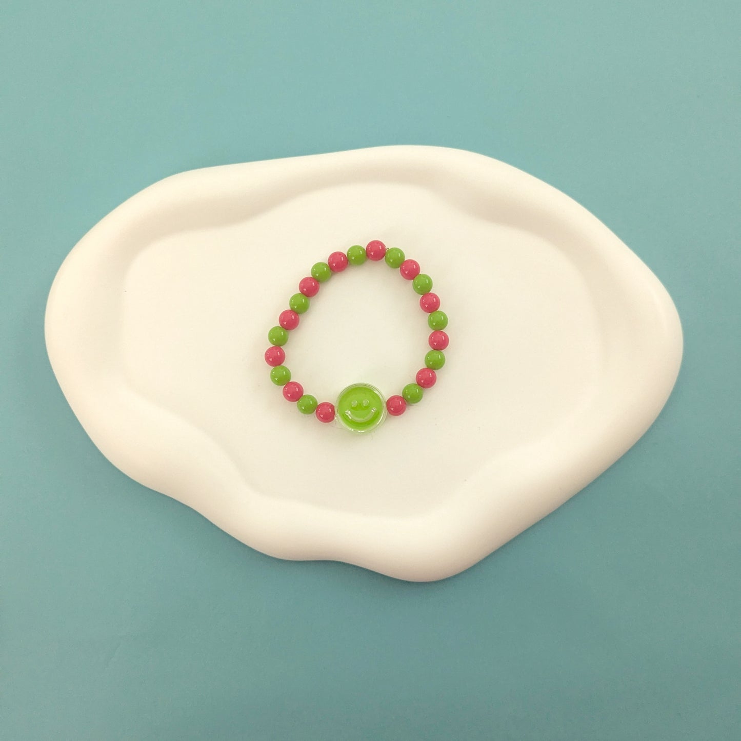 Green Happy Face Bracelet