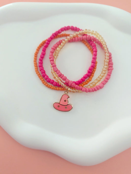 Pink and Orange Witch Hat Stack
