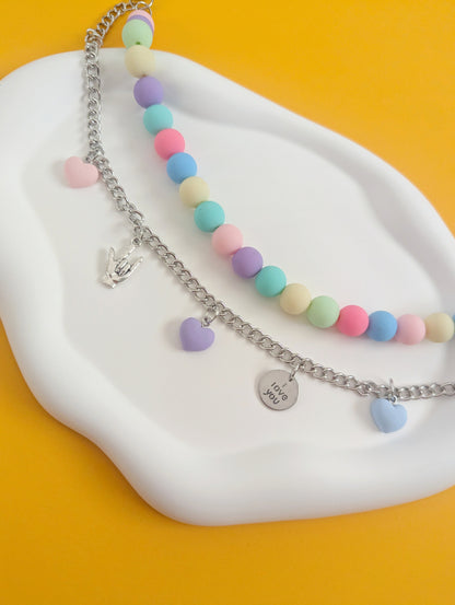 Pastel 'I Love You' Bag Charm