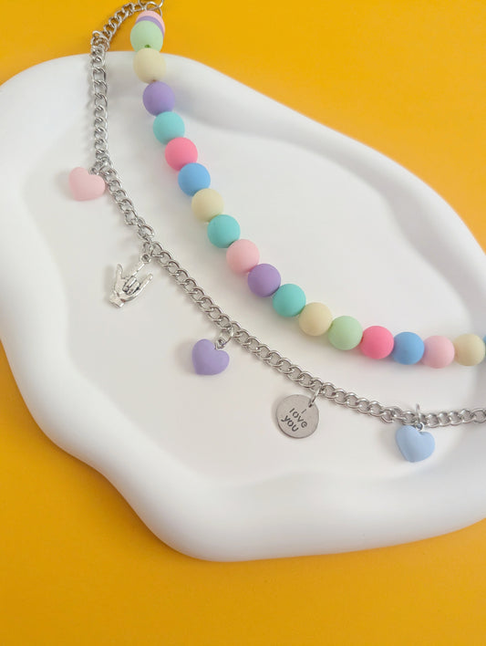 Pastel 'I Love You' Bag Charm