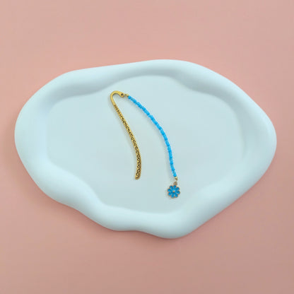 Blue Flower Charm Bookmark