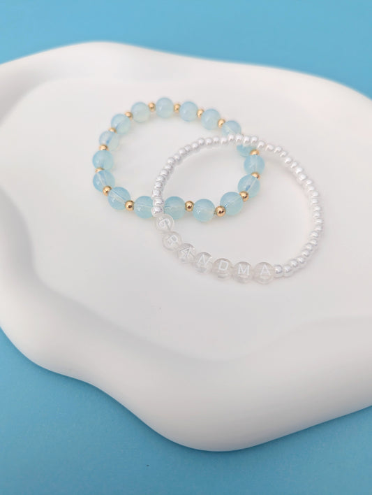 Blue and White Grandma Stack