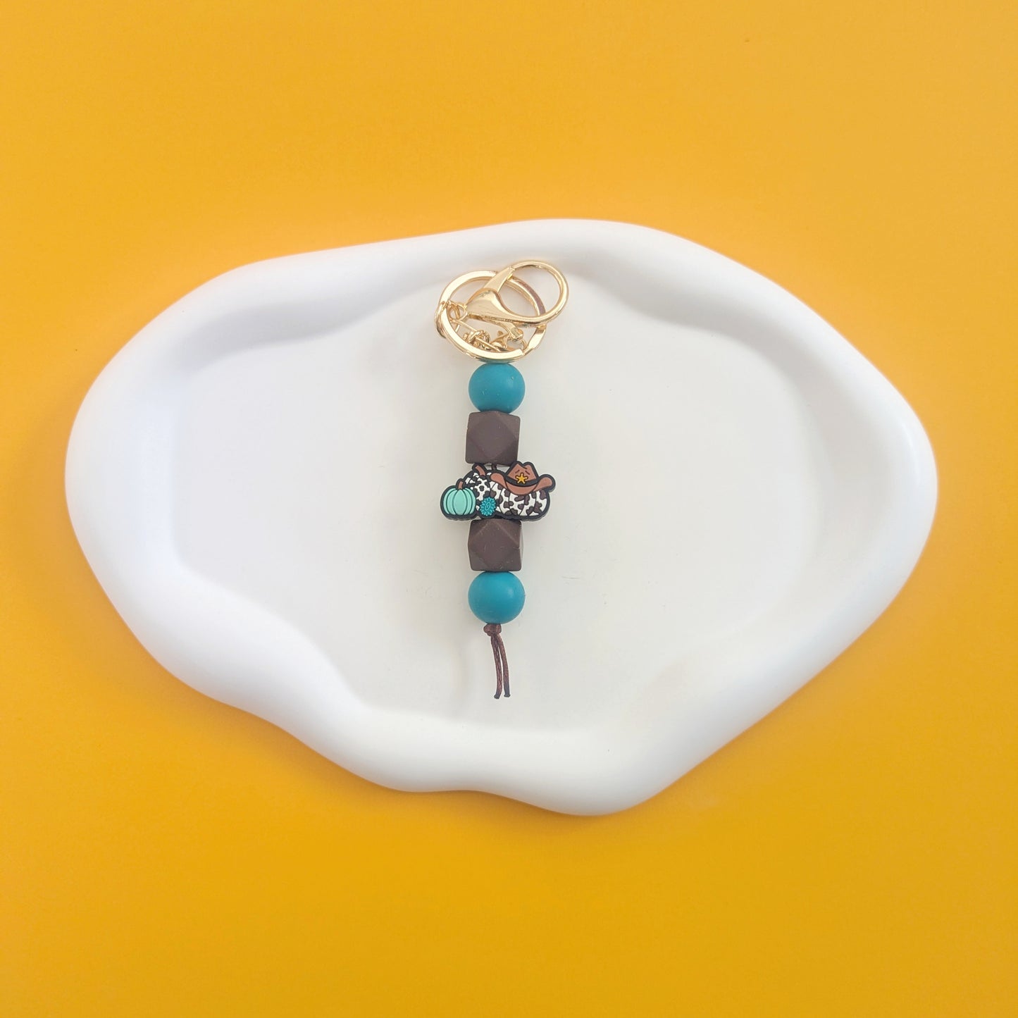 Country Pumpkin Keychain