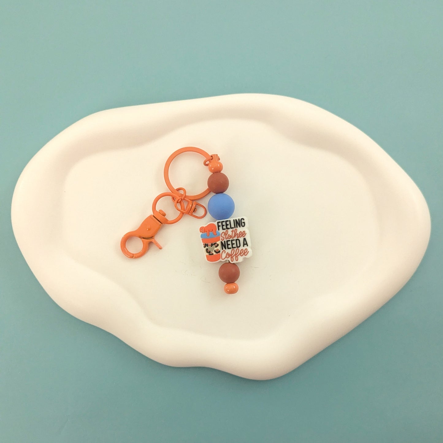 Feelin' Slothee Need a Coffee Keychain