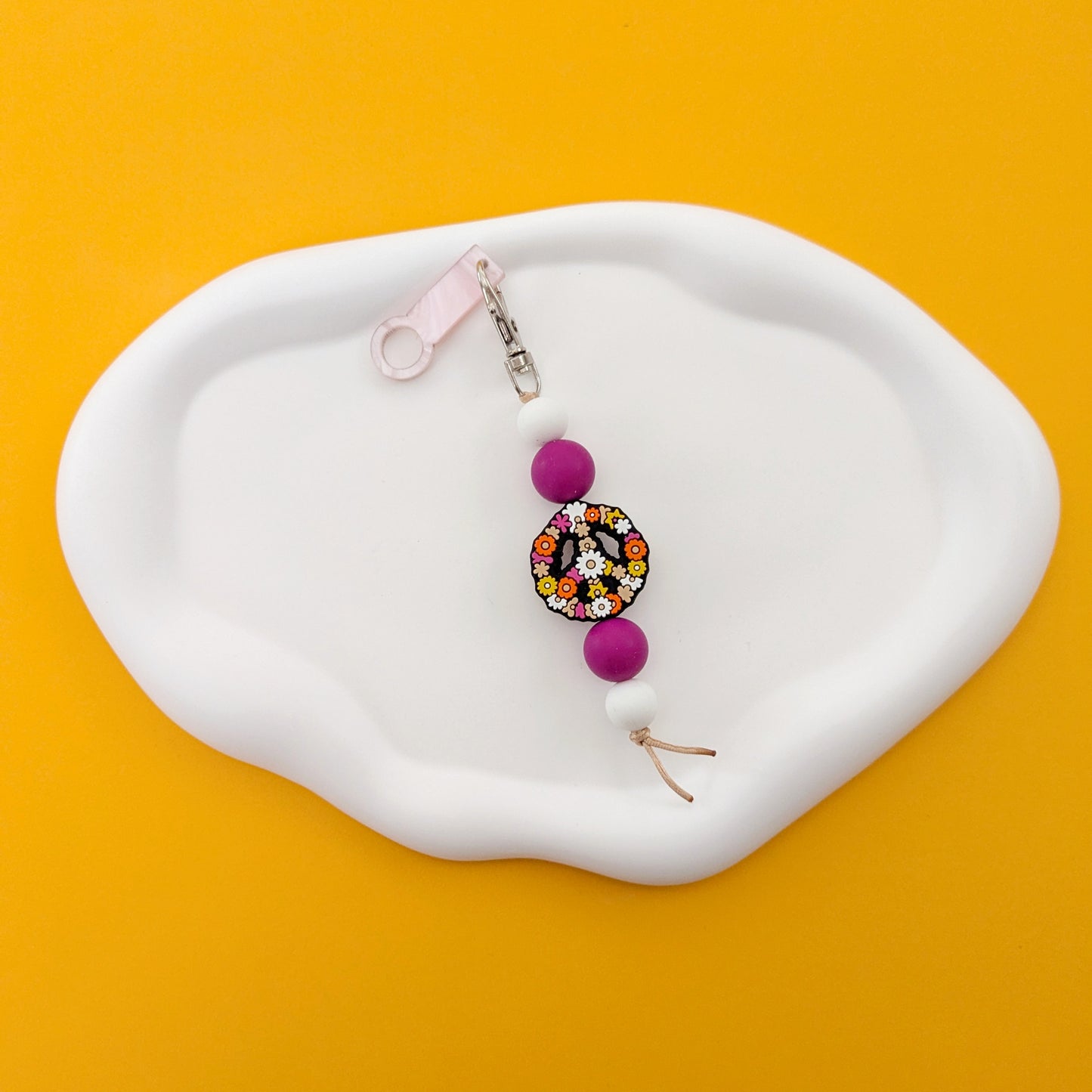 Peace Sign Straw Charm