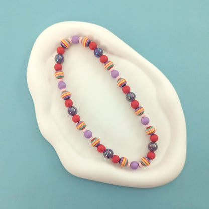 Purple and Red Necklace