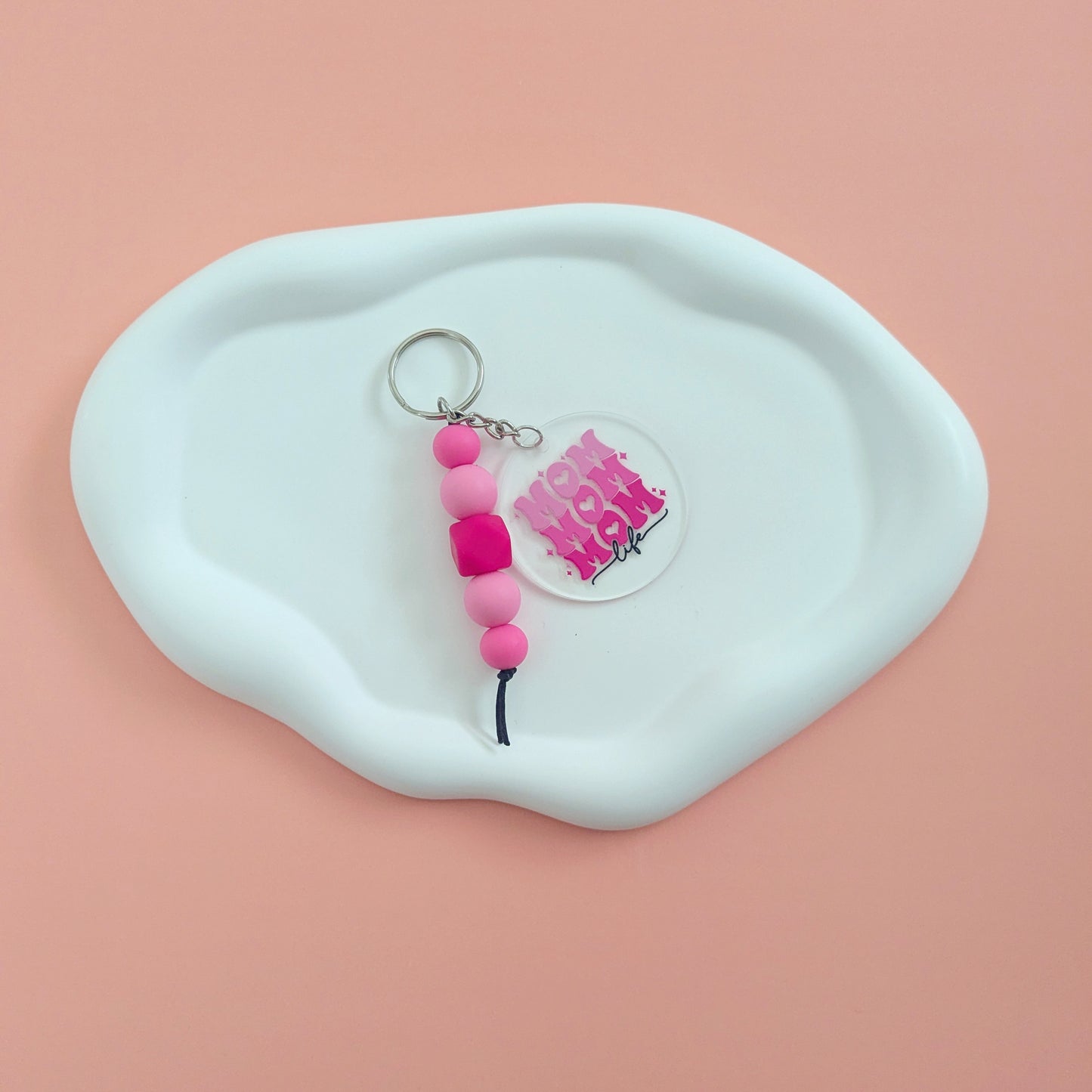 Pink Mom Life Acrylic Keychain