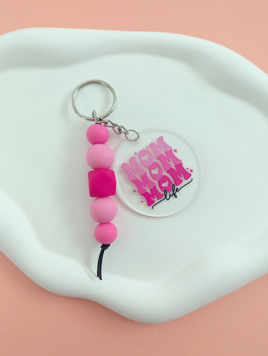Pink Mom Life Acrylic Keychain