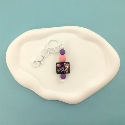 Iced Coffee Girly Keychain