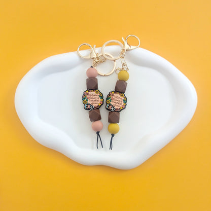 Autumn Leaves and Pumpkin Please Keychains