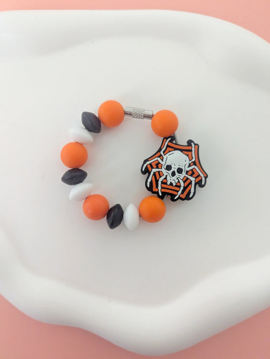 Spider Skull Cup Handle Charm