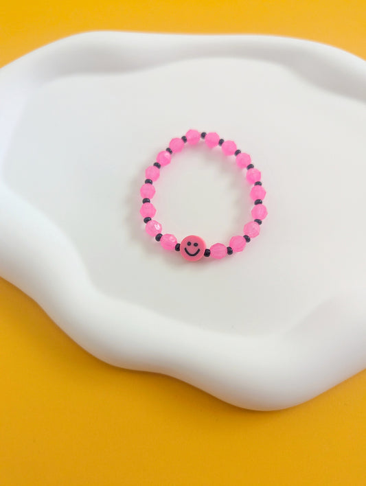 Pink Smiley Bracelet
