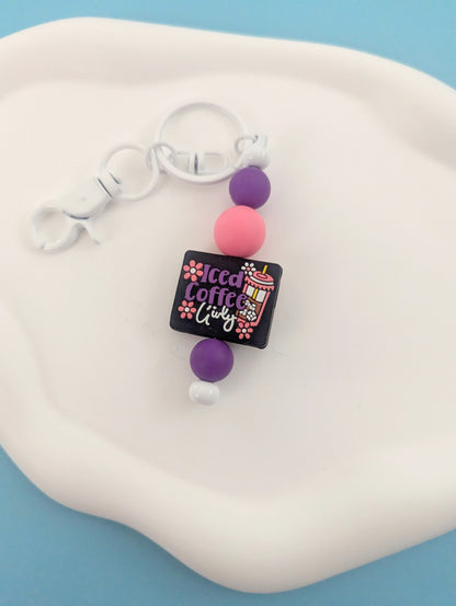 Iced Coffee Girly Keychain