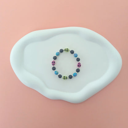 Pink and Green Skull Bracelet