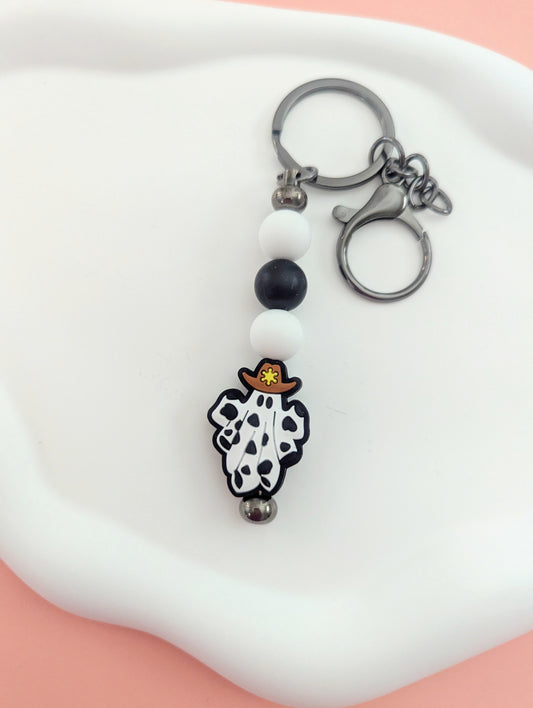 Cowboy Ghost Keychain