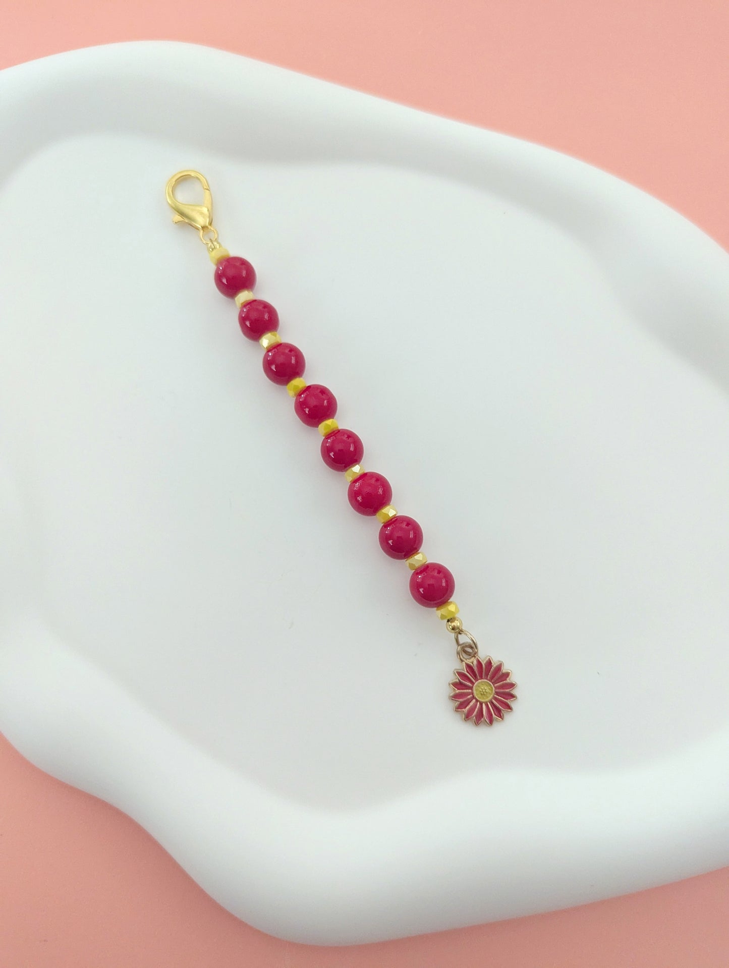 Red Daisy Kindle Charm