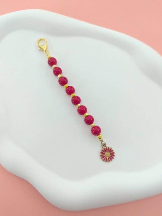 Red Daisy Kindle Charm