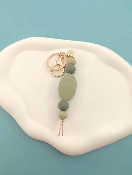 Green Oval Keychain