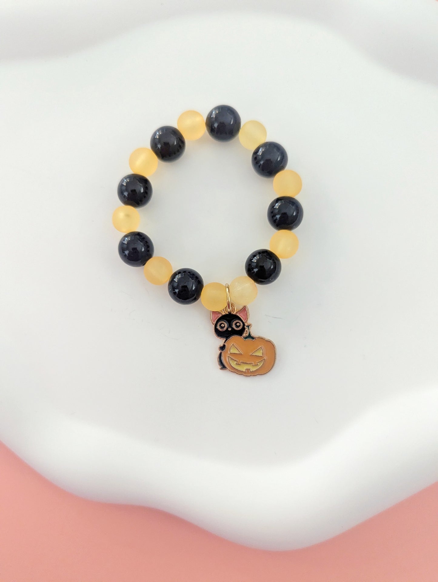 Black Cat Charm Kids Bracelet
