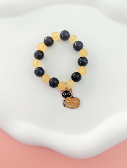 Black Cat Charm Kids Bracelet