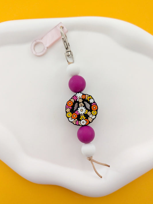 Peace Sign Straw Charm