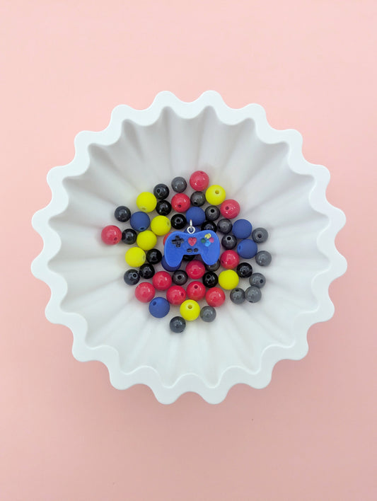 Blue Gaming Controller DIY Necklace Kit
