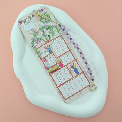 Peach Bookshelf Bookmark