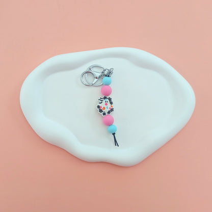 Floral Ghost Keychain