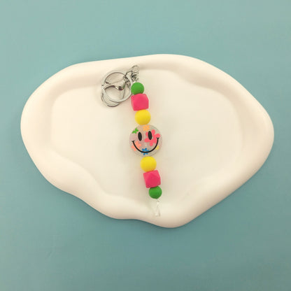 Flower Happy Face Keychain