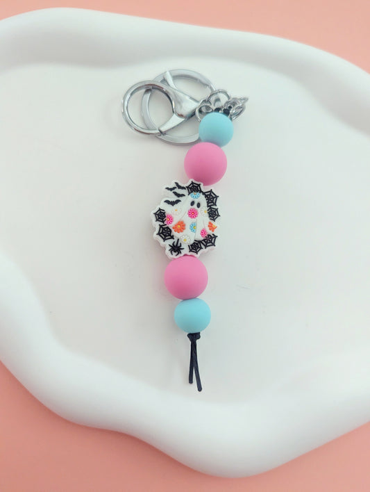 Floral Ghost Keychain