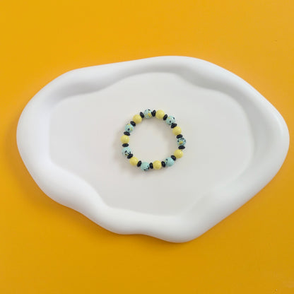 Yellow, Black and Blue Bracelet