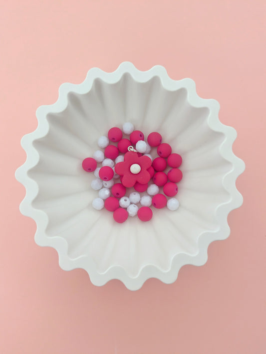 Pink Flower DIY Necklace Kit
