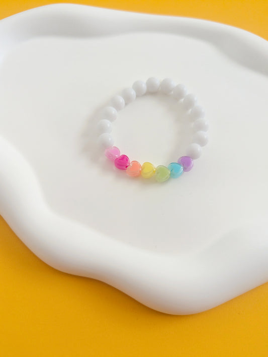 Rainbow Heart Bracelet
