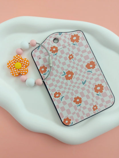 Orange Daisy Luggage Tag