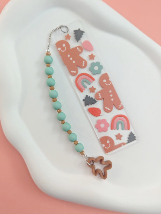 Gingerbread Acrylic Bookmark