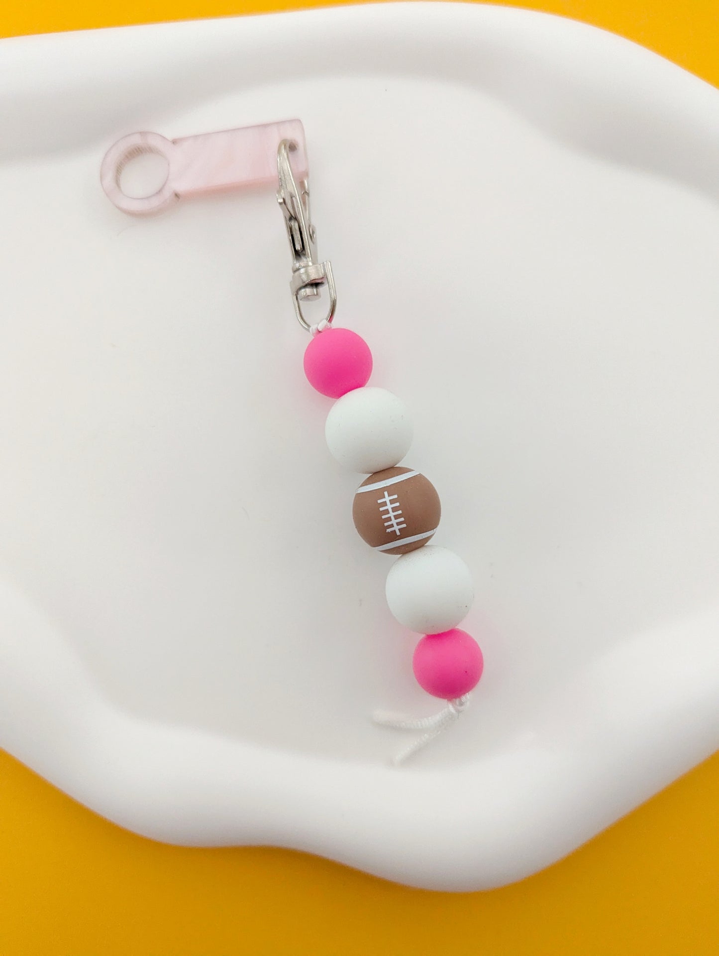 Football Straw Charm