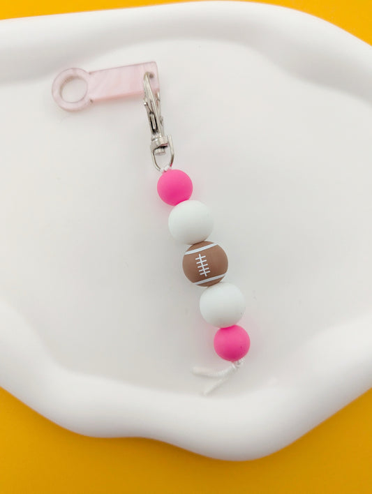 Football Straw Charm