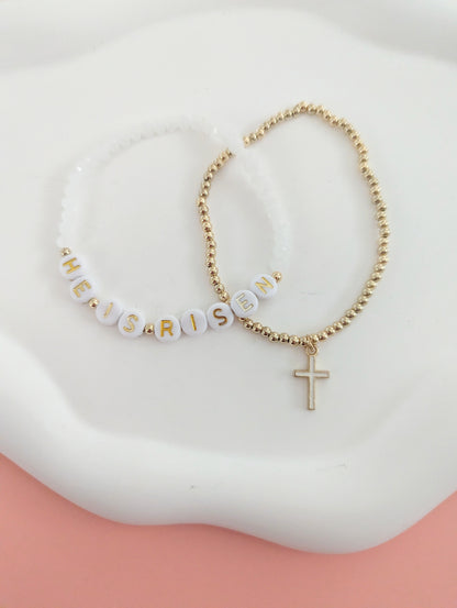 He is Risen Bracelet Stack