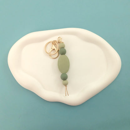 Green Oval Keychain