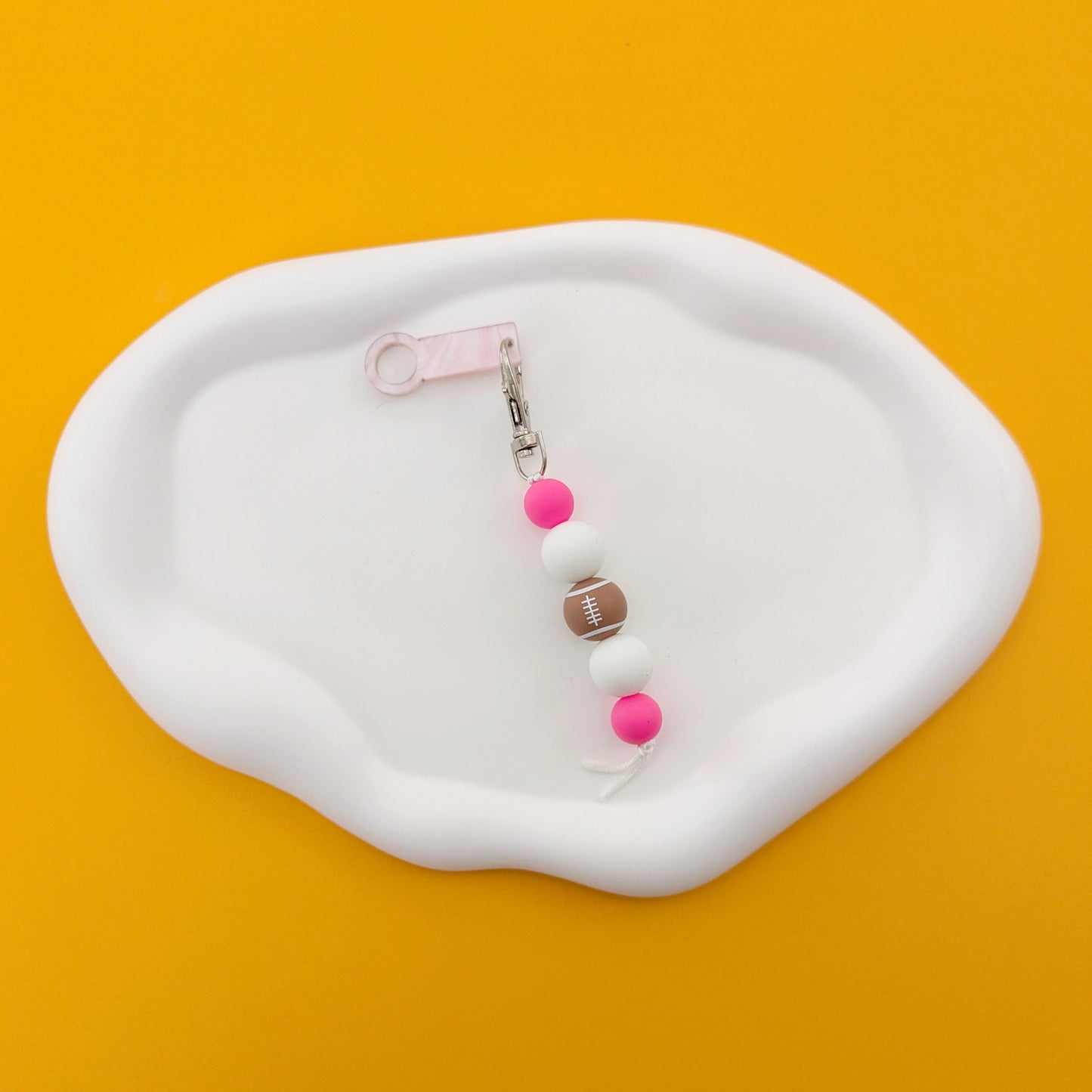 Football Straw Charm