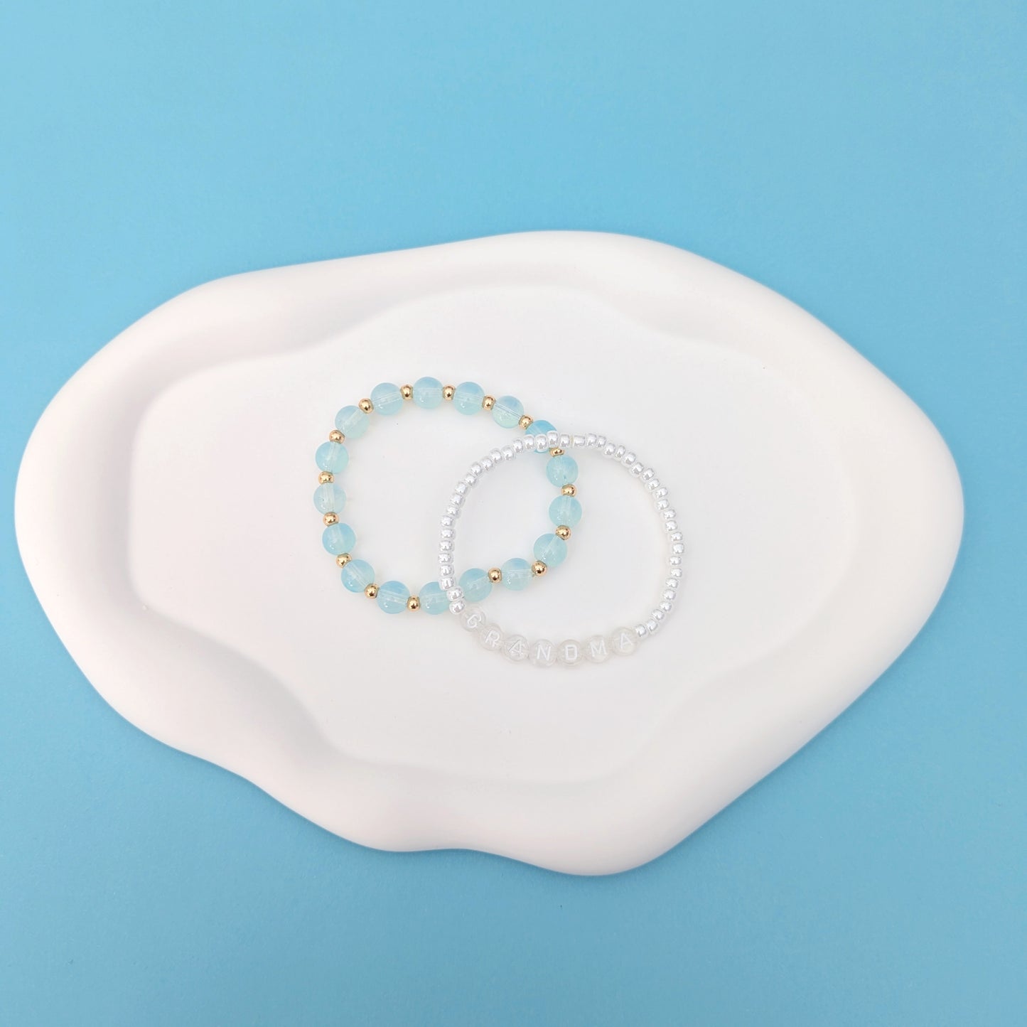 Blue and White Grandma Stack
