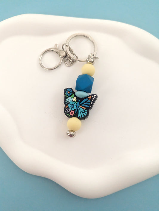 Floral Butterfly Keychain