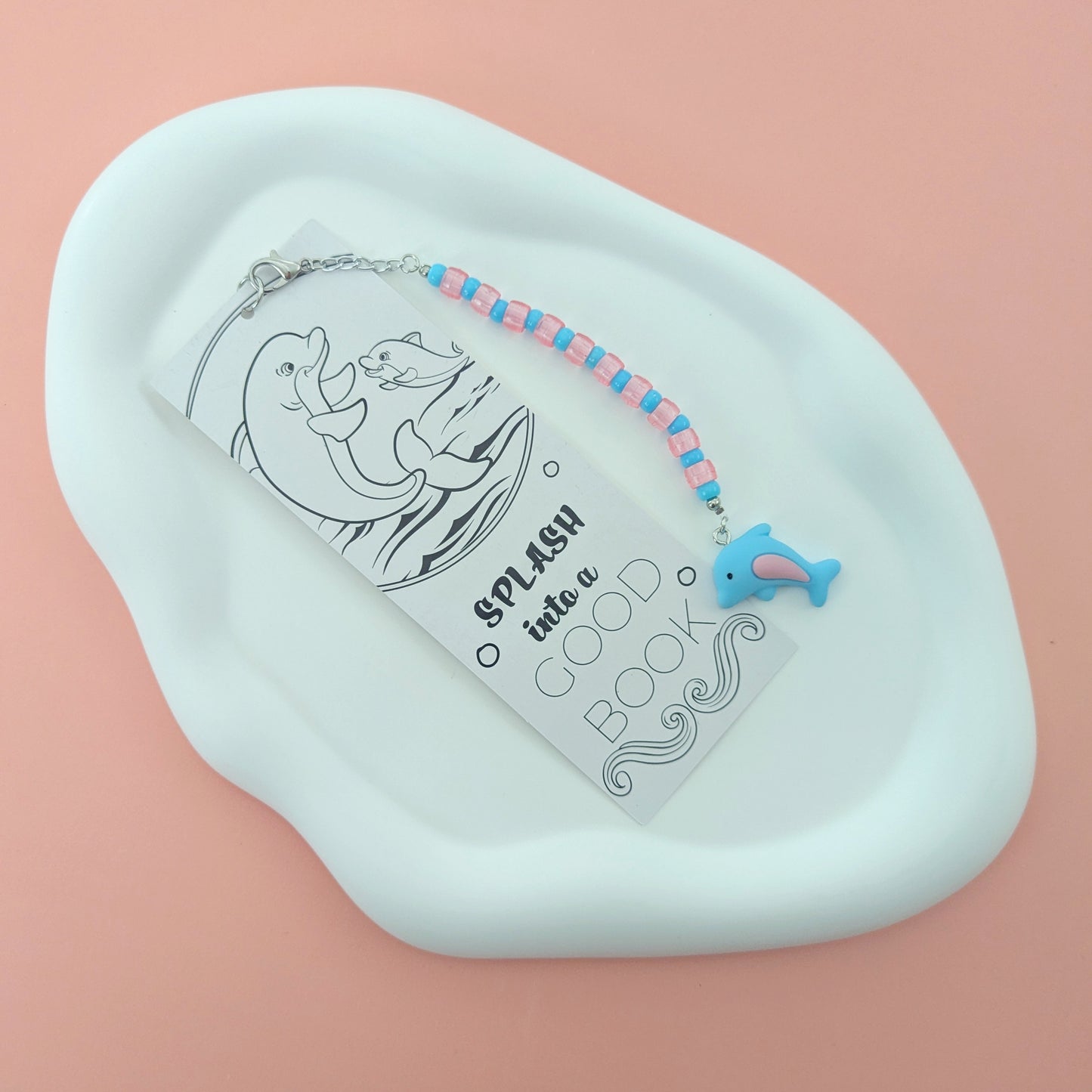 Dolphin and Mermaid Double Sided Bookmark