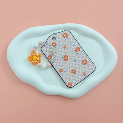 Orange Daisy Luggage Tag