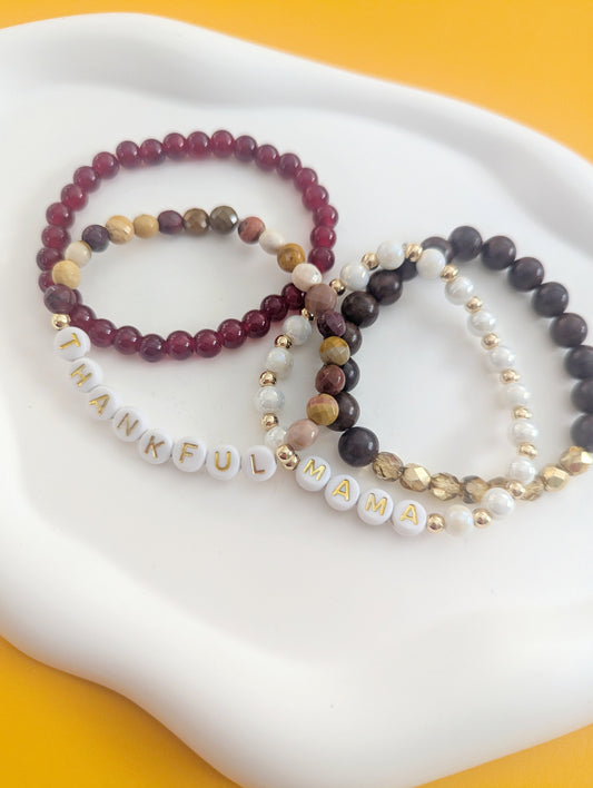 Thankful Mama Bracelet Stack