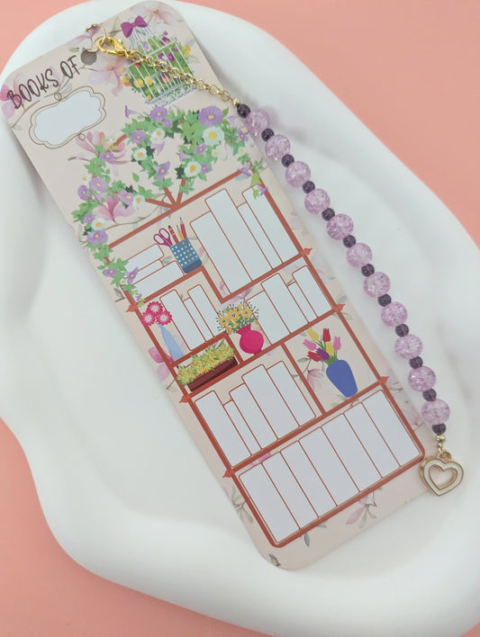 Peach Bookshelf Bookmark