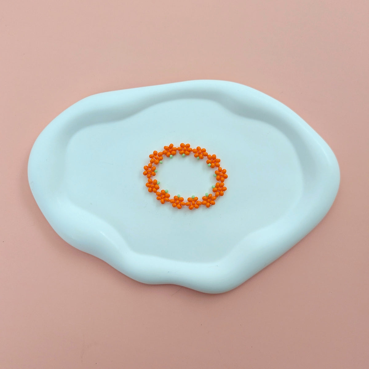 Beaded Pumpkin Bracelet